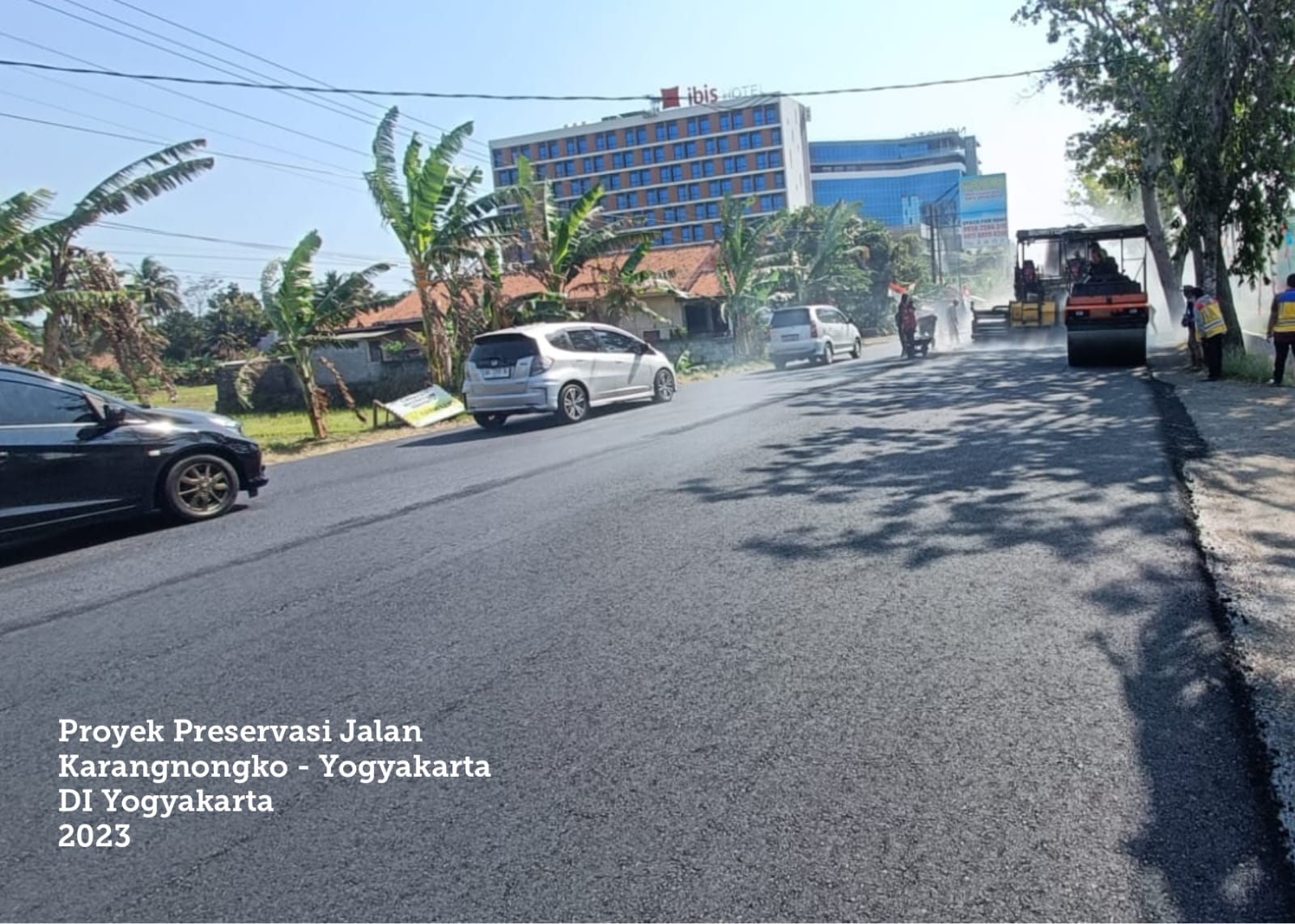 Asbuton murni di jalan nasional Yogyakarta 2023
