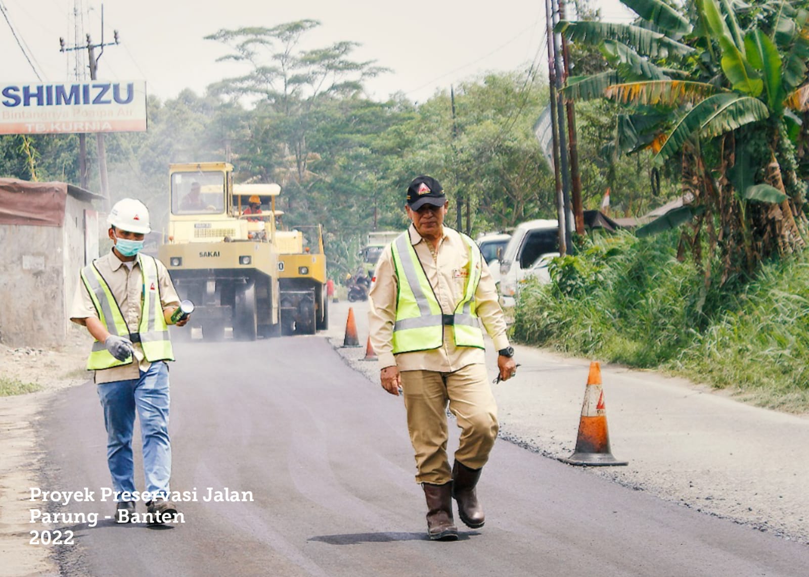 Asbuton Murni di jalan nasional Parung Banten 2022
