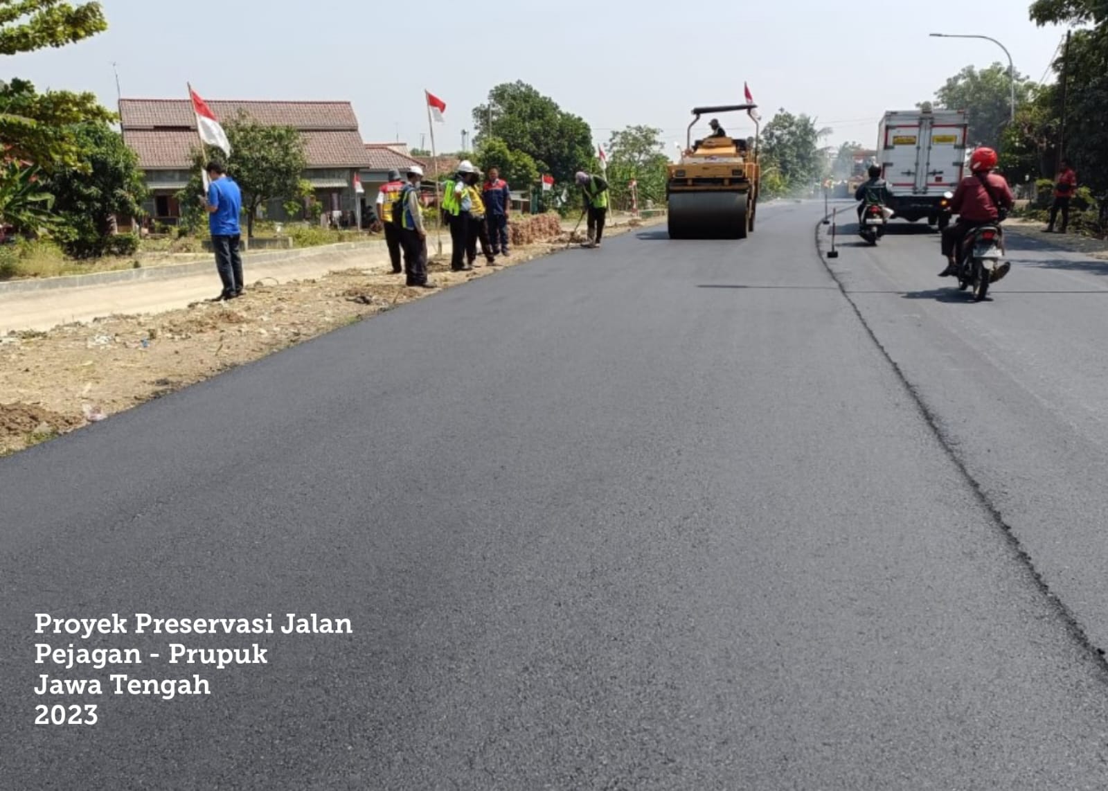 Asbuton Murni di jalan nasional Pejagan Prupuk 2023