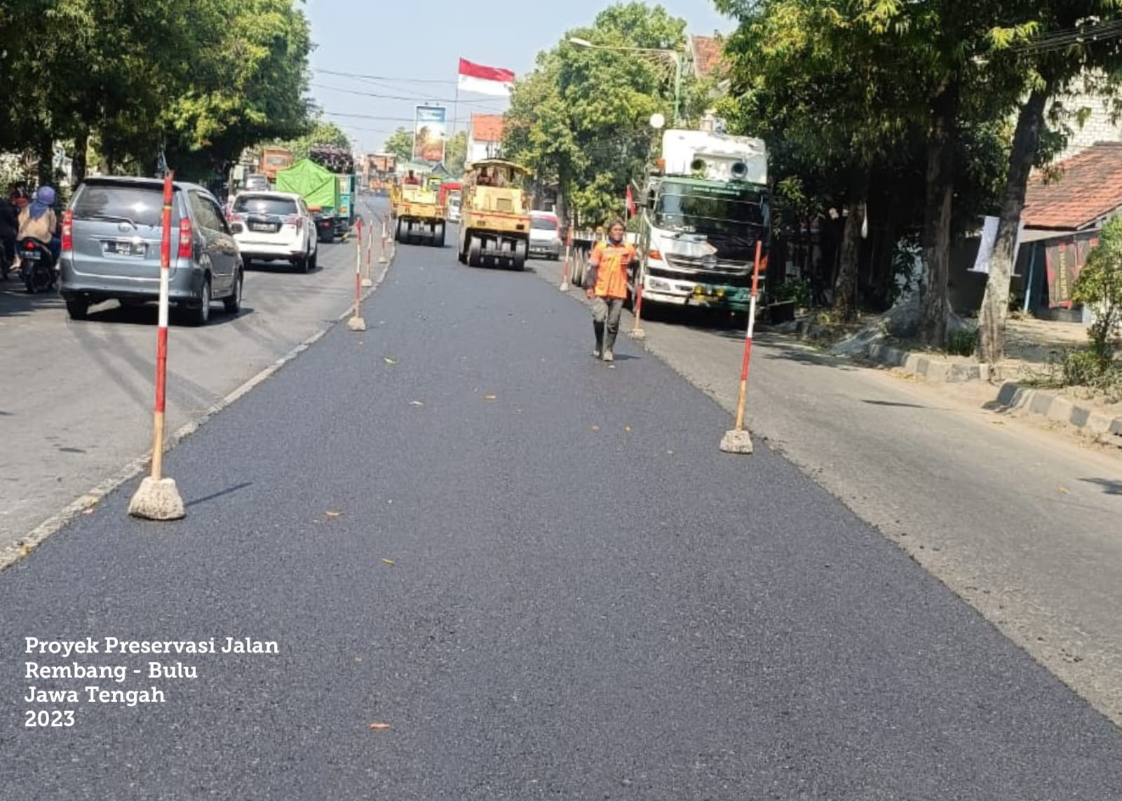 Asbuton Murni di jalan nasional Rembang - Bulu 2023